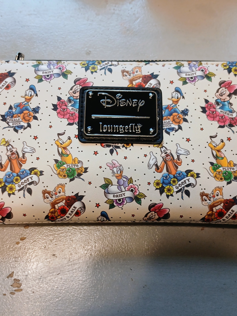 Disney x Loungefly White Floral Classic Character Wallet
